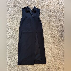 Liv Foster Crepe Strapless Column Gown